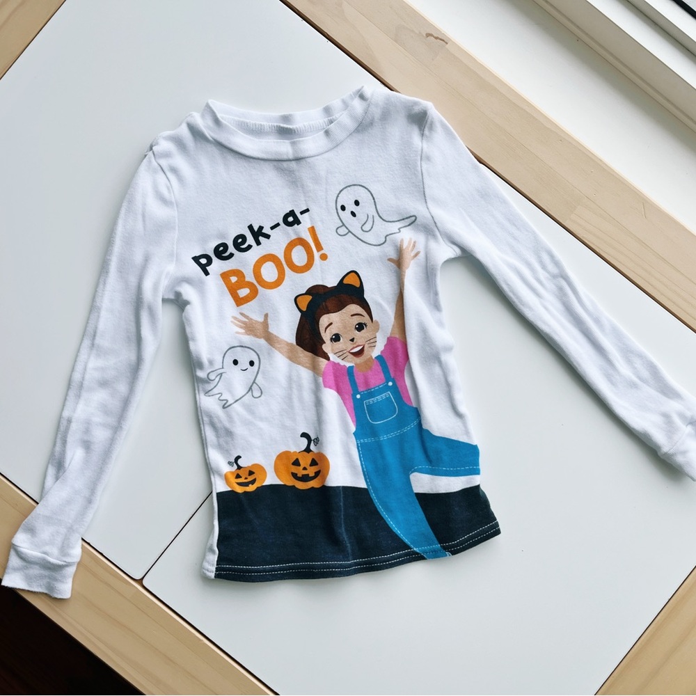Ms. Rachel Halloween Long Sleeve Shirt - White - Size 4T-5T